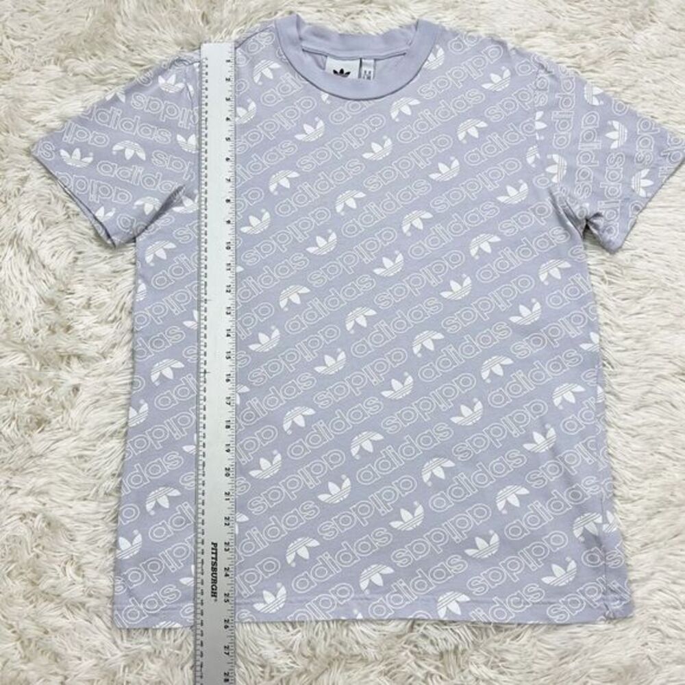 Adidas‎ Originals Monogram All Over Print Tee T-Shirt Lavender Purple Small - Picture 3 of 6